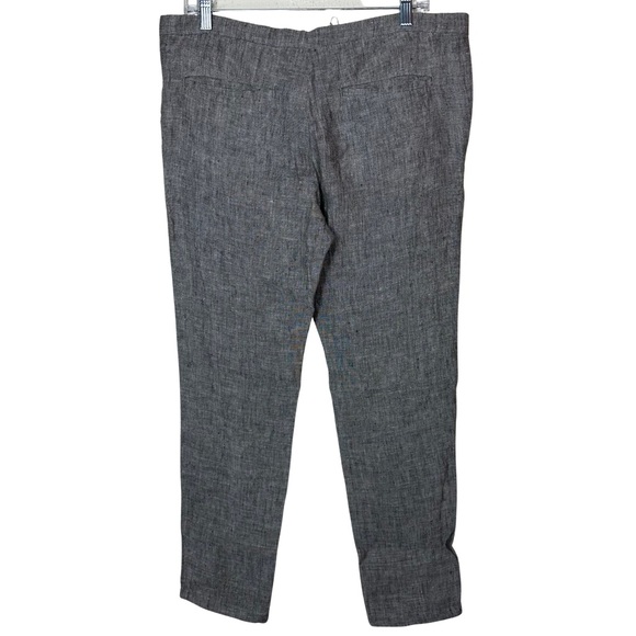 Evam Eva Linen Tan Brown Straight Leg Crop Ankle Cropped Lightweight Pants 2 NWT - Picture 6 of 11